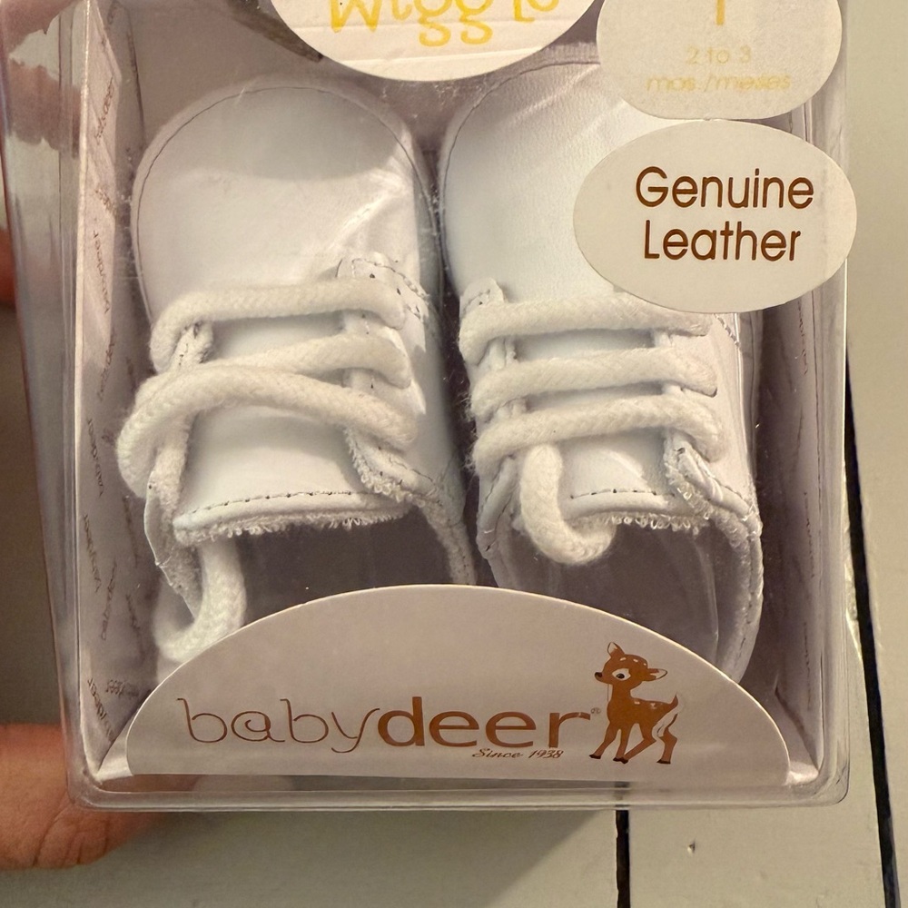 Baby Deer White Leather Shoes